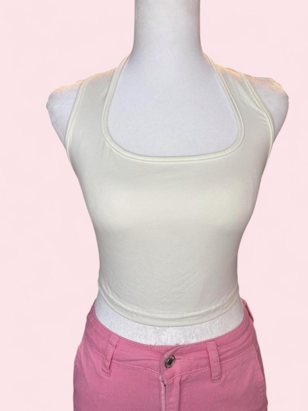Cream Scoop Neck Tank Top - Women's Casual Layering Top Bundle of 3